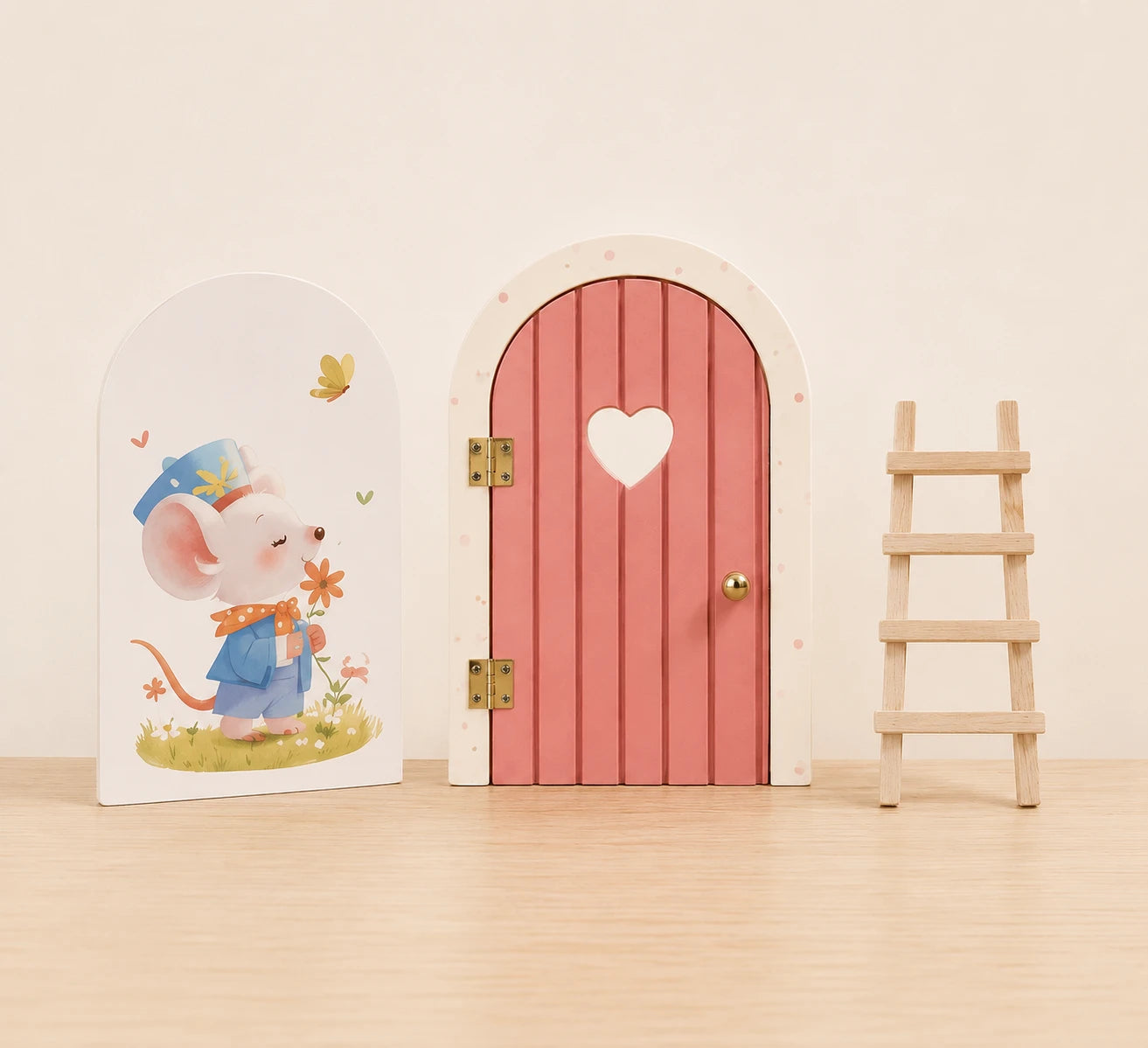 Set Corazón Rosa — puerta mágica del Ratoncito Pérez